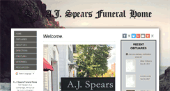 Desktop Screenshot of ajspearsfuneralhome.com