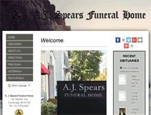 Tablet Screenshot of ajspearsfuneralhome.com